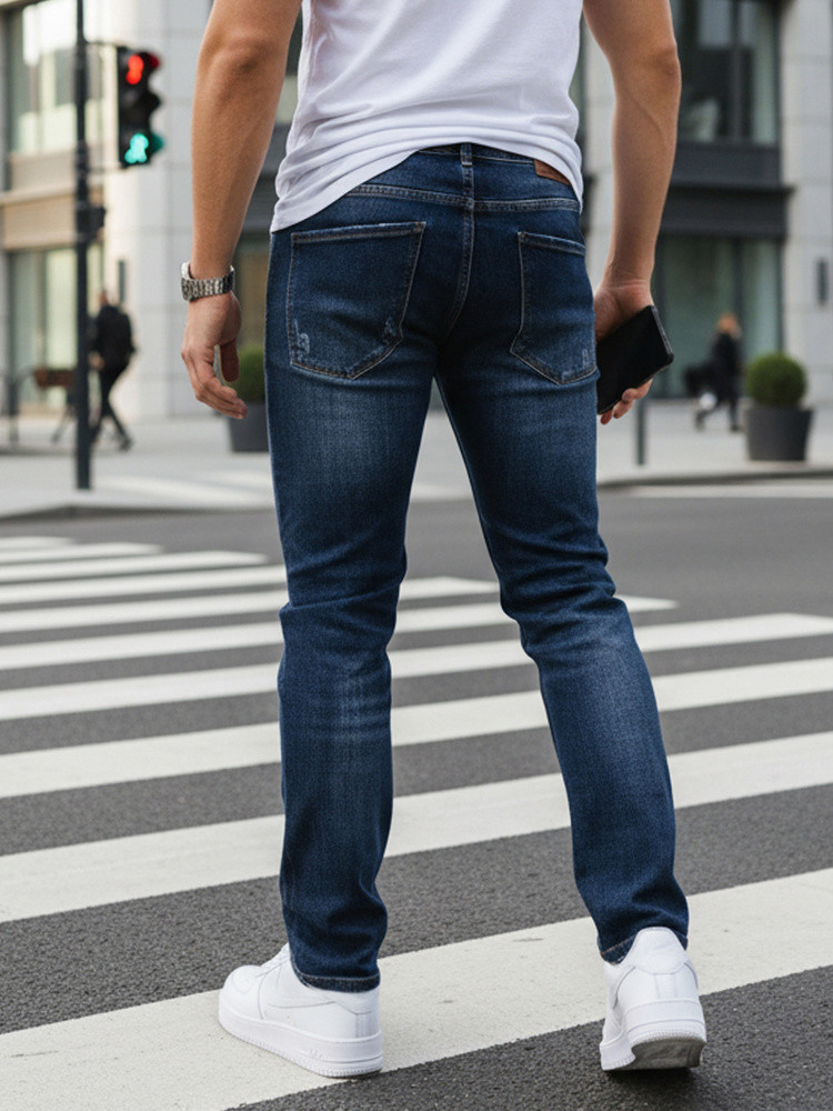Pánské džíny slim fit navy blue FashionStreet UX4479 s33 (obrázek 5)