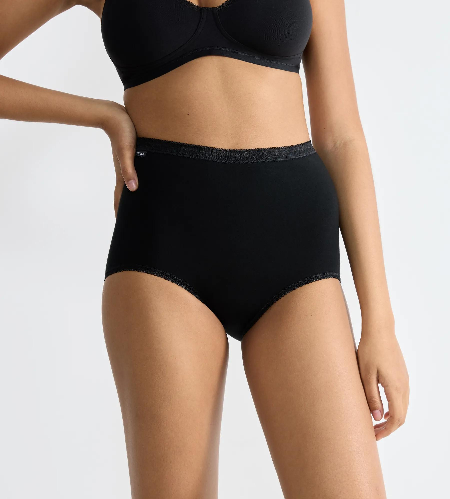 Dámské kalhotky Basic+ Maxi 3P - BLACK - černé 0004 - SLOGGI BLACK 42 (obrázek 3)