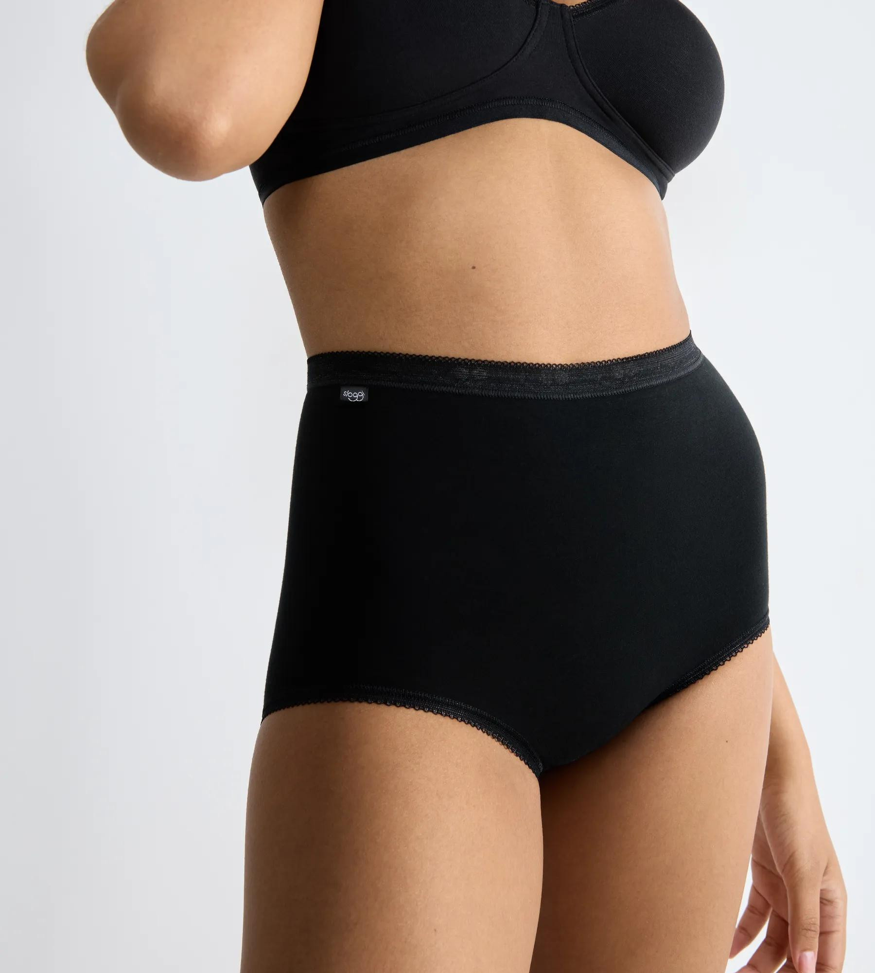 Dámské kalhotky Basic+ Maxi 3P - BLACK - černé 0004 - SLOGGI BLACK 42 (obrázek 5)