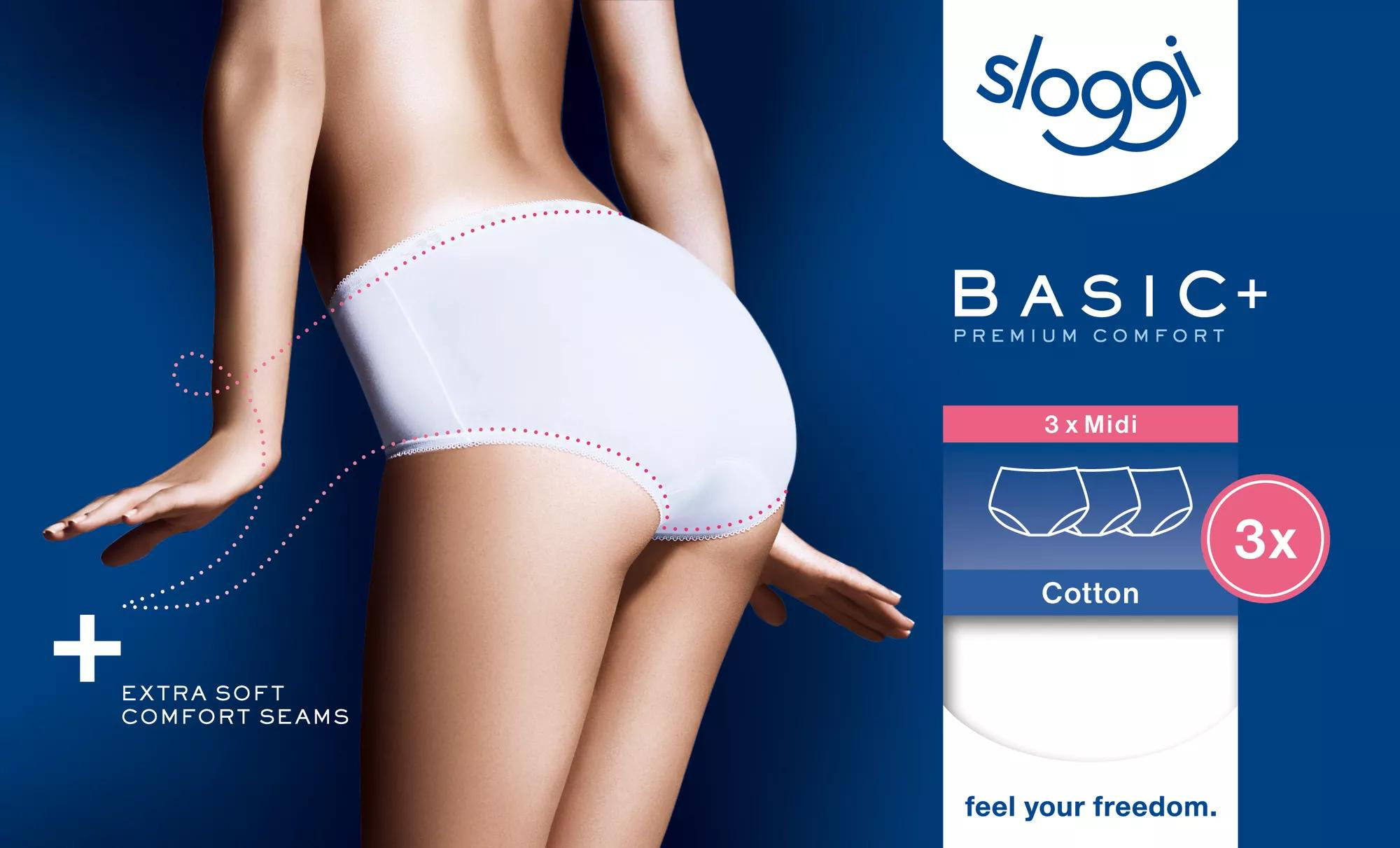 sloggi Basic+ Midi 3P - WHITE - SLOGGI WHITE - SLOGGI 44 (obrázek 11)
