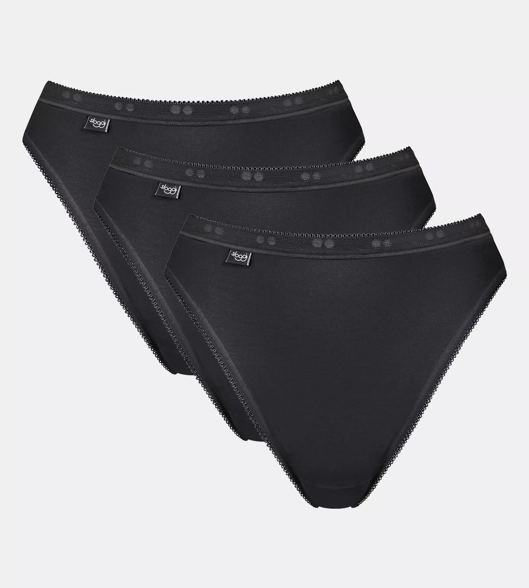 Dámské kalhotky Basic+ Tai 3P - BLACK - černé 0004 - SLOGGI BLACK 36