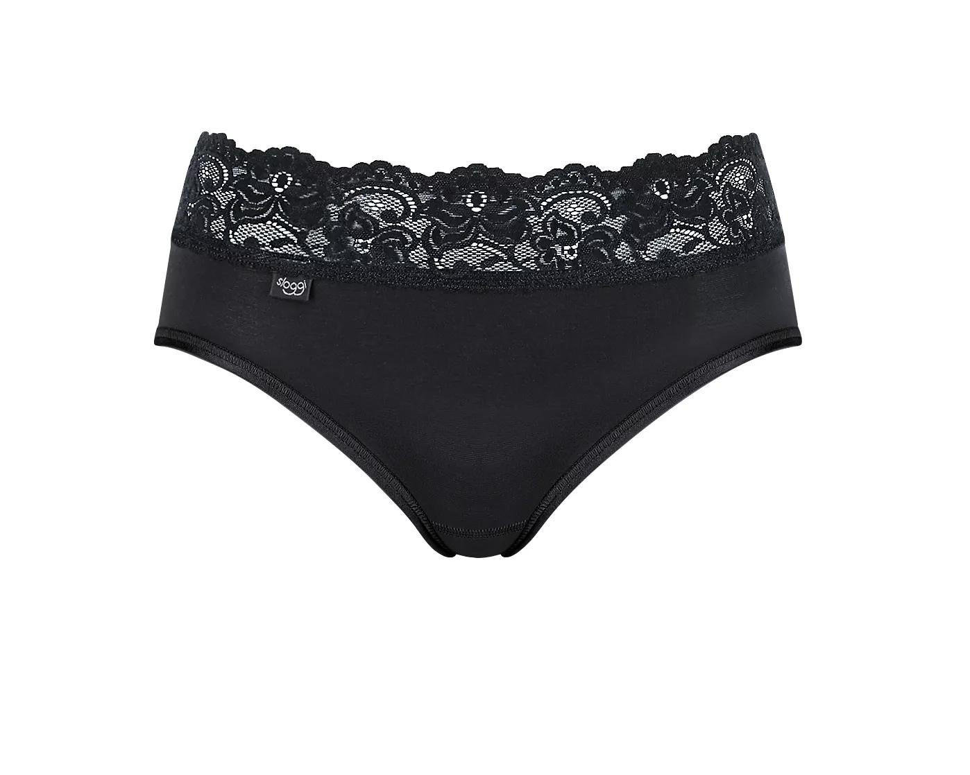 Dámské kalhotky Romance Midi černé - Sloggi BLACK 40