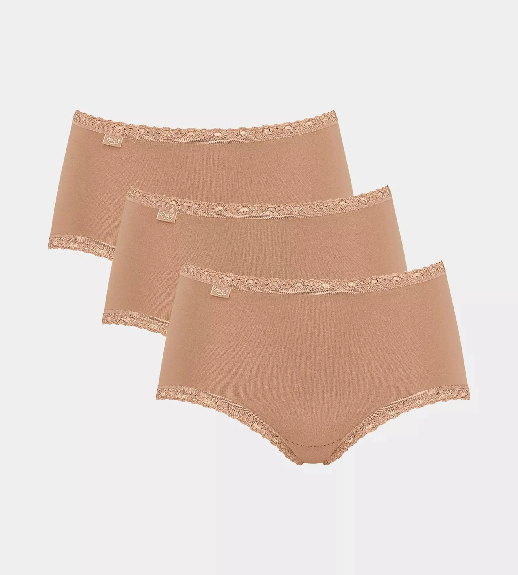 Dámské kalhotky 24/7 Cotton Lace Midi C3P - BRUSH - tělové 6239 - SLOGGI BROWN 40 (obrázek 6)