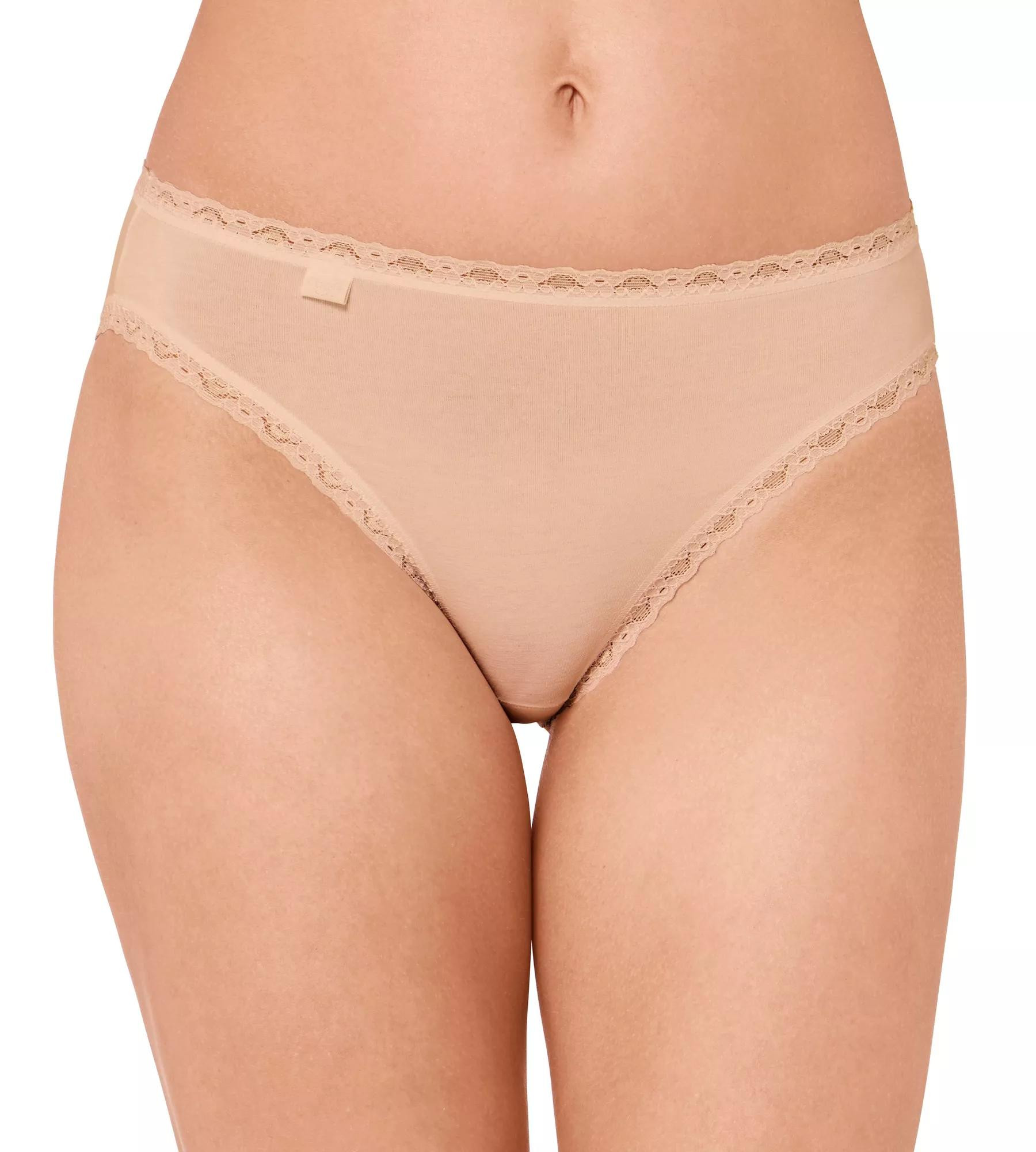 Dámské kalhotky 24/7 Cotton Lace Tai C3P - BROWN - sv. hnědé 6239 - SLOGGI BROWN 42