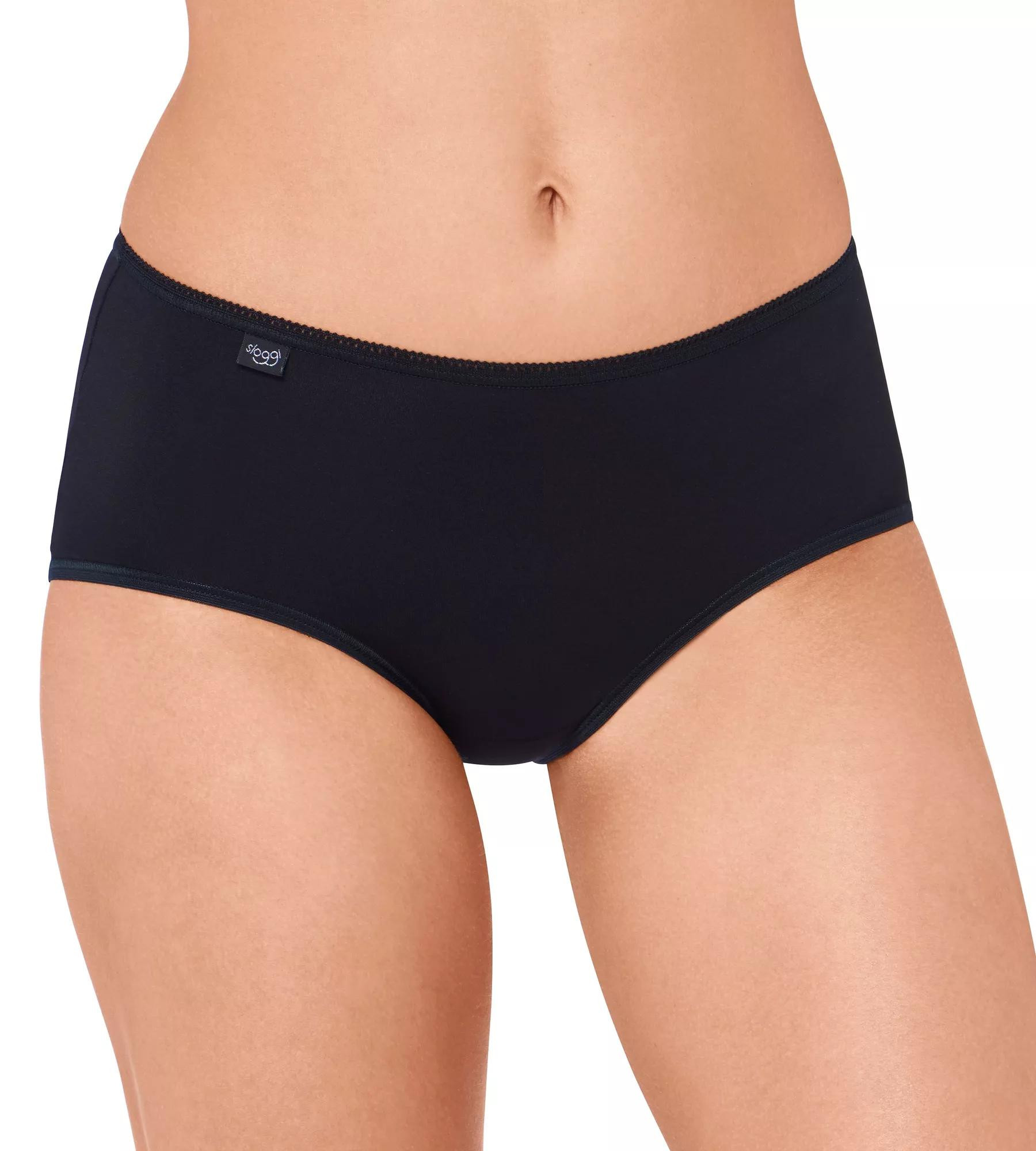 SLOGGI 24/7 MICROFIBRE - Kalhotky midi 3ks — mikrofibra pro každodenní pohodlí Sloggi BLACK 50