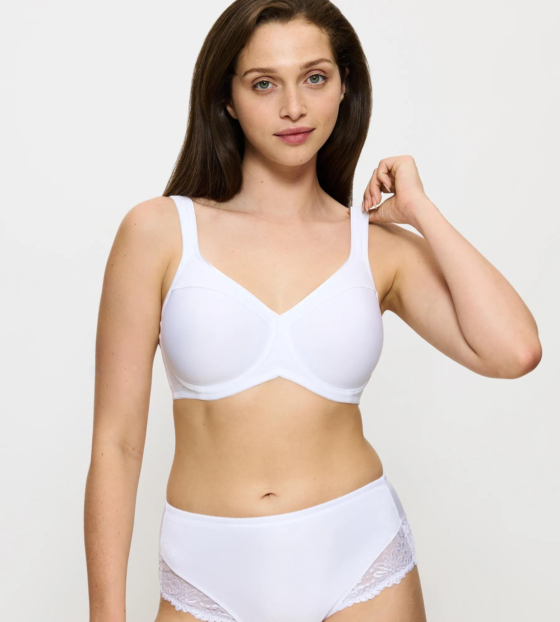MODERN SOFT+COTTON - Minimizer podprsenka: optické zmenšení o 1 velikost Triumph WHITE 75C