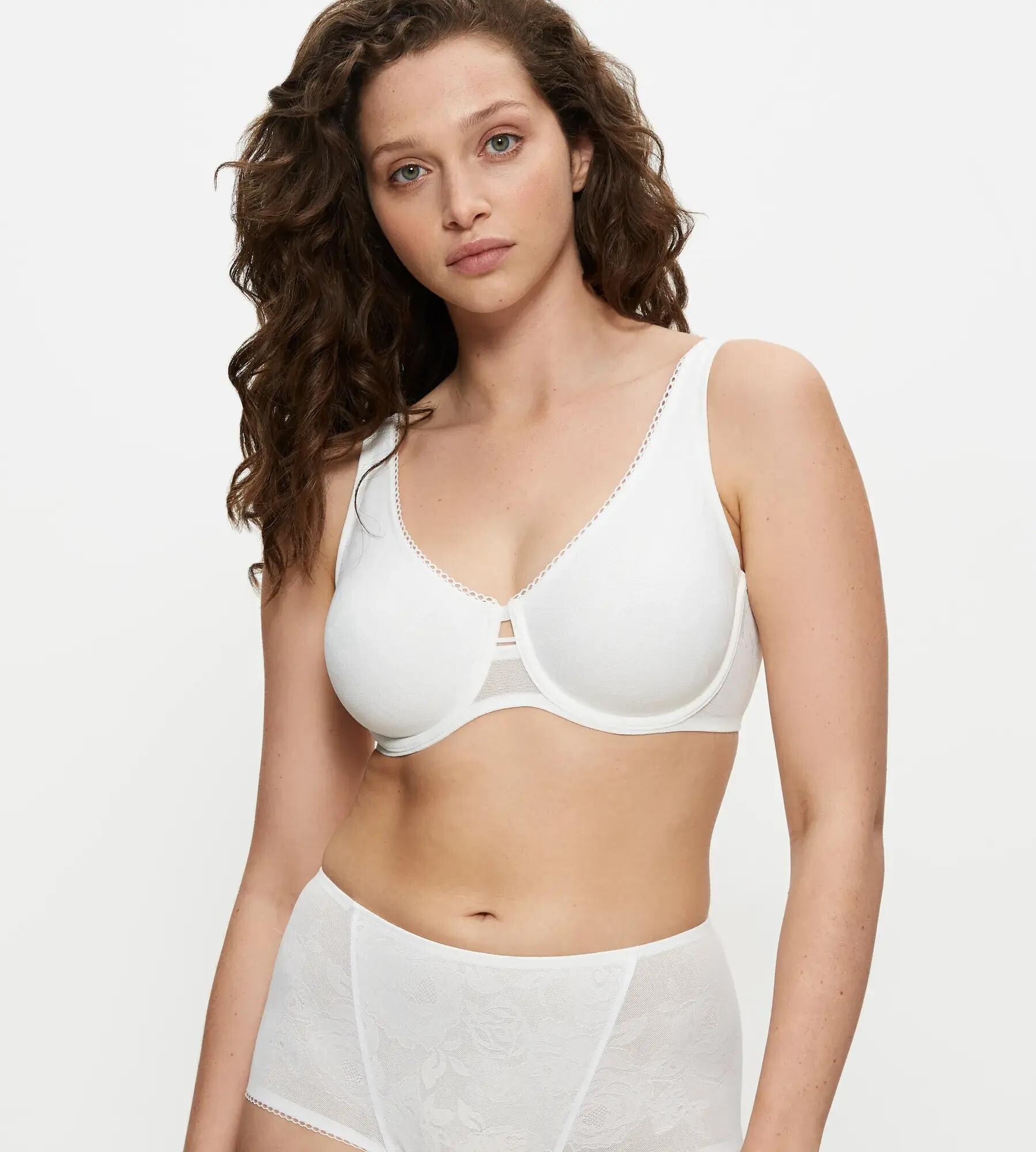 WILD ROSE SENSATION - Minimizer: opticky o jeden košíček menší, přirozeně zaoblená Triumph SILK WHITE 80C