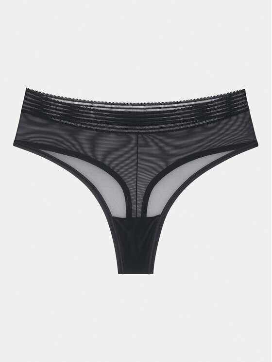 Dámské kalhotky Tempting Sheer Highwaist String - BLACK - černé 0004 - TRIUMPH BLACK XL
