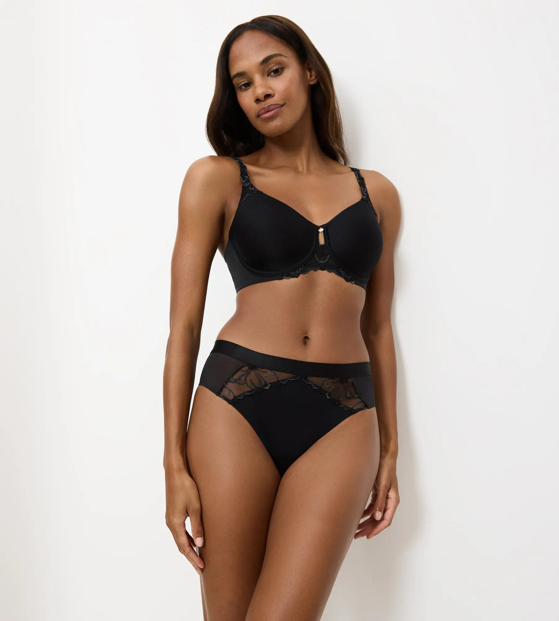 Dámská podprsenka Wild Azalea Florale W01 - BLACK - černá 0004 - TRIUMPH BLACK 90D