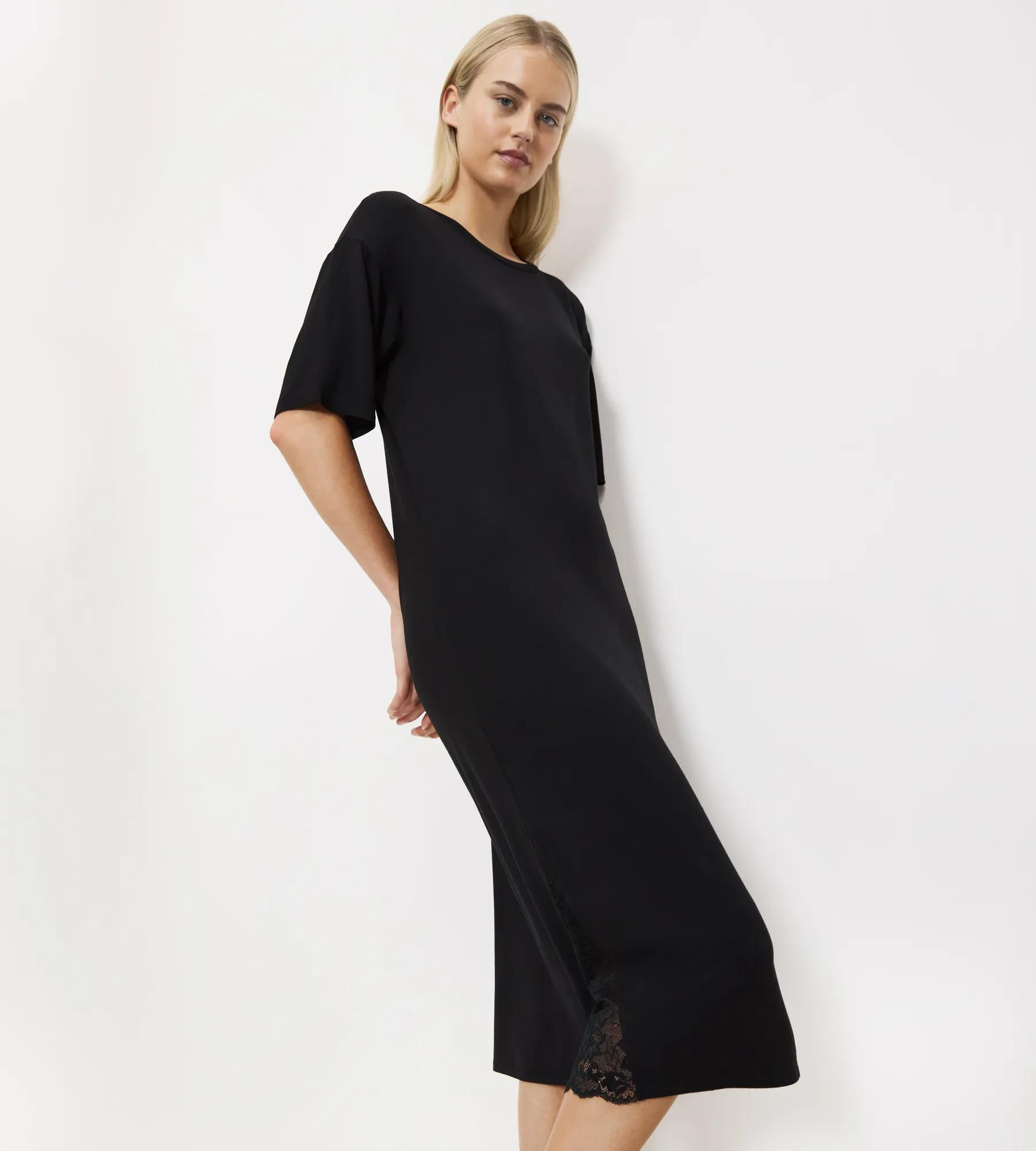 Dámská noční košile Timeless Sensuality NDK SSL - BLACK - černá 0004 - TRIUMPH BLACK 40