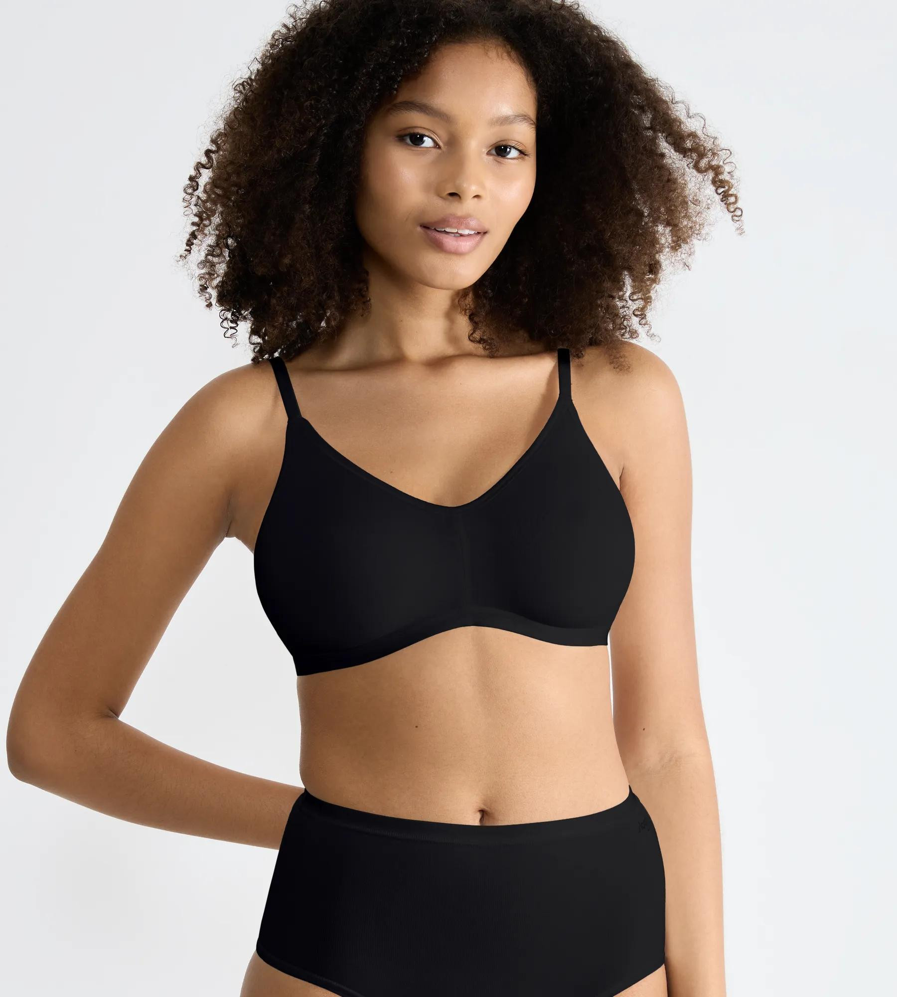 Dámská podprsenka GO Daily Cotton Soft bra - BLACK - černá 0004 - SLOGGI BLACK M