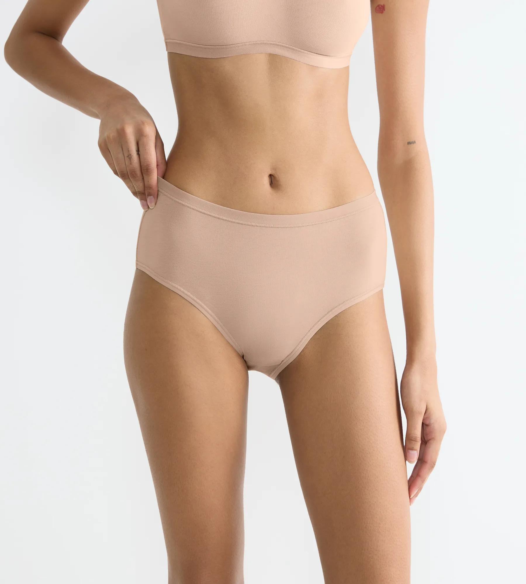 Dámské kalhotky GO Daily Cotton Midi 3P - BROWN - béžové 00LZ - SLOGGI BROWN XL