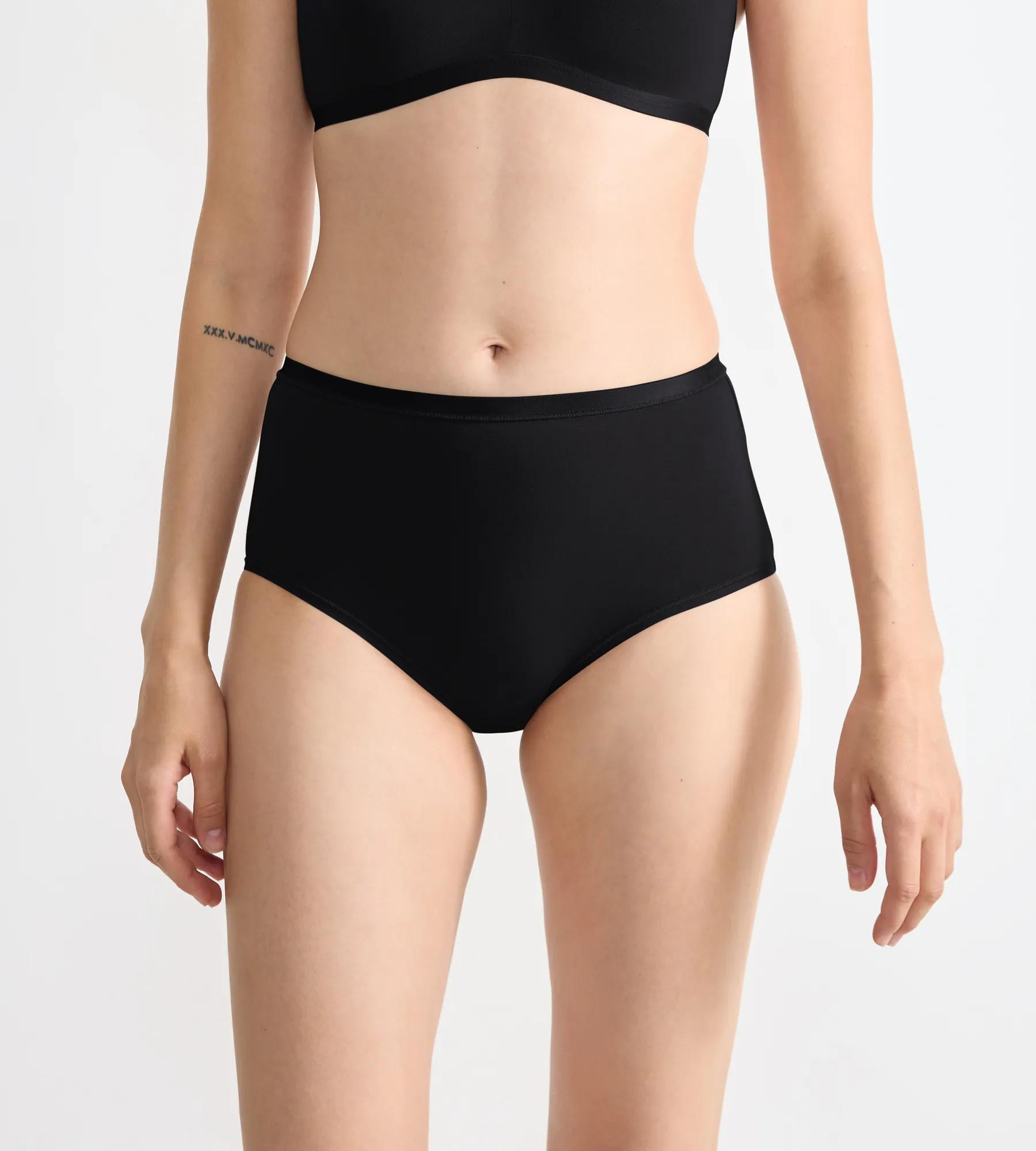 Dámské kalhotky GO Daily Cotton Highwaist 3P - BLACK - černé 0004 - SLOGGI BLACK XL