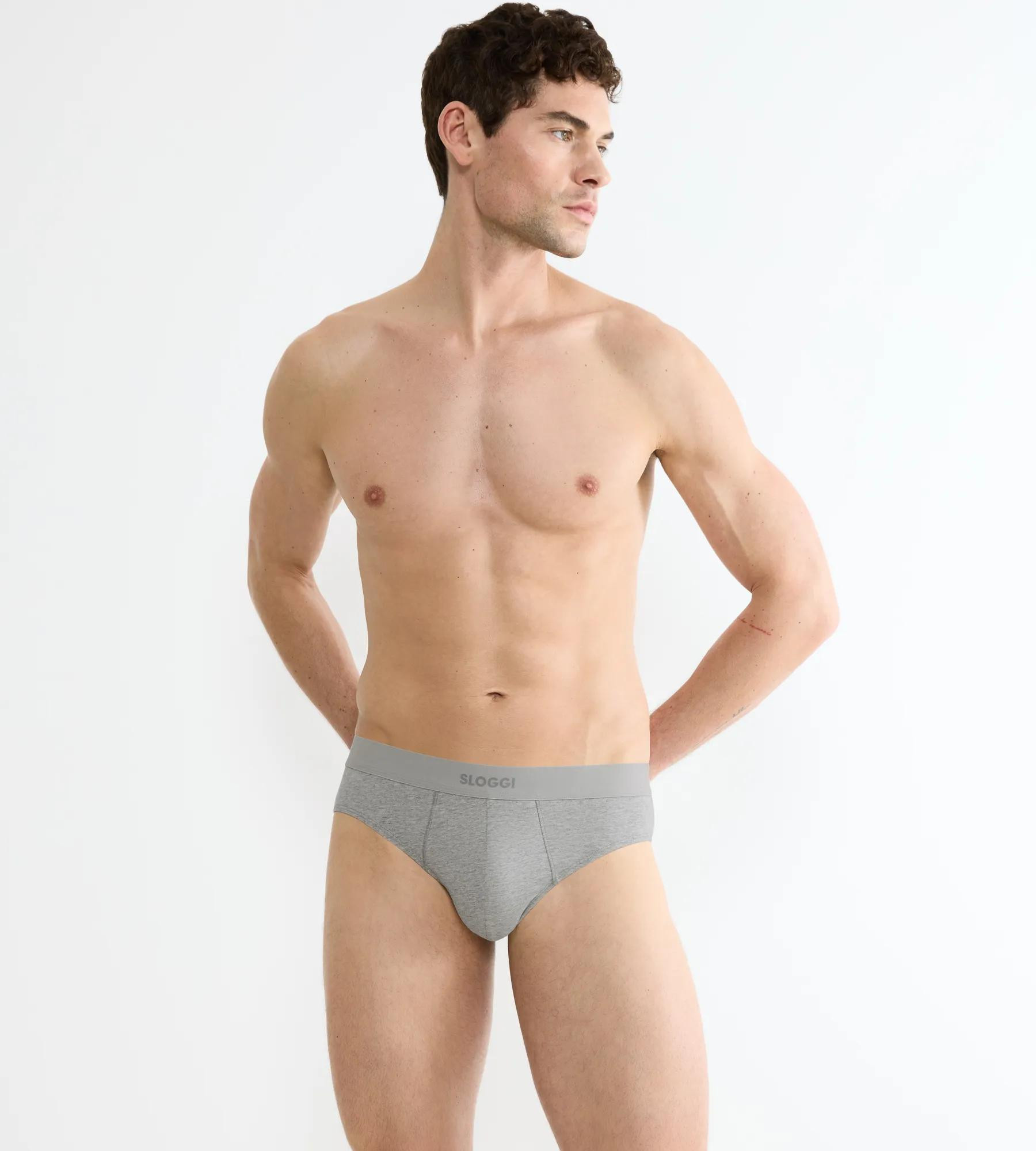 Sloggi Men – EVER Ease Briefs: 2× organické slipy s termoregulací Sloggi DARK GREY MELANGE XL