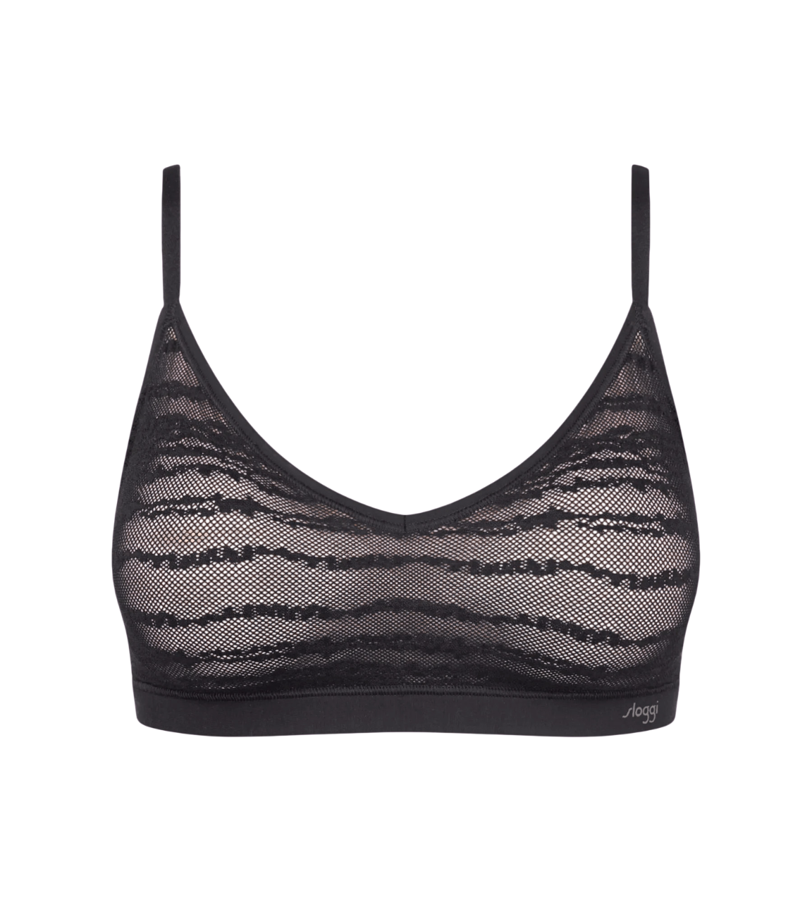 Dámska čipkovaná podprsenka FREE Evolve PU - BLACK - black 0004 - SLOGGI BLACK 01