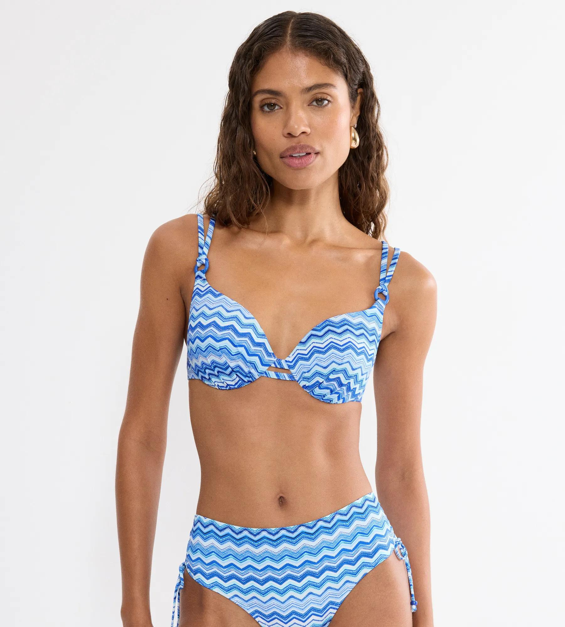 MIX & MATCH SUMMER – Podprsenka na plavky s kosticemi a polstrovanými košíčky Triumph BLUE 46D