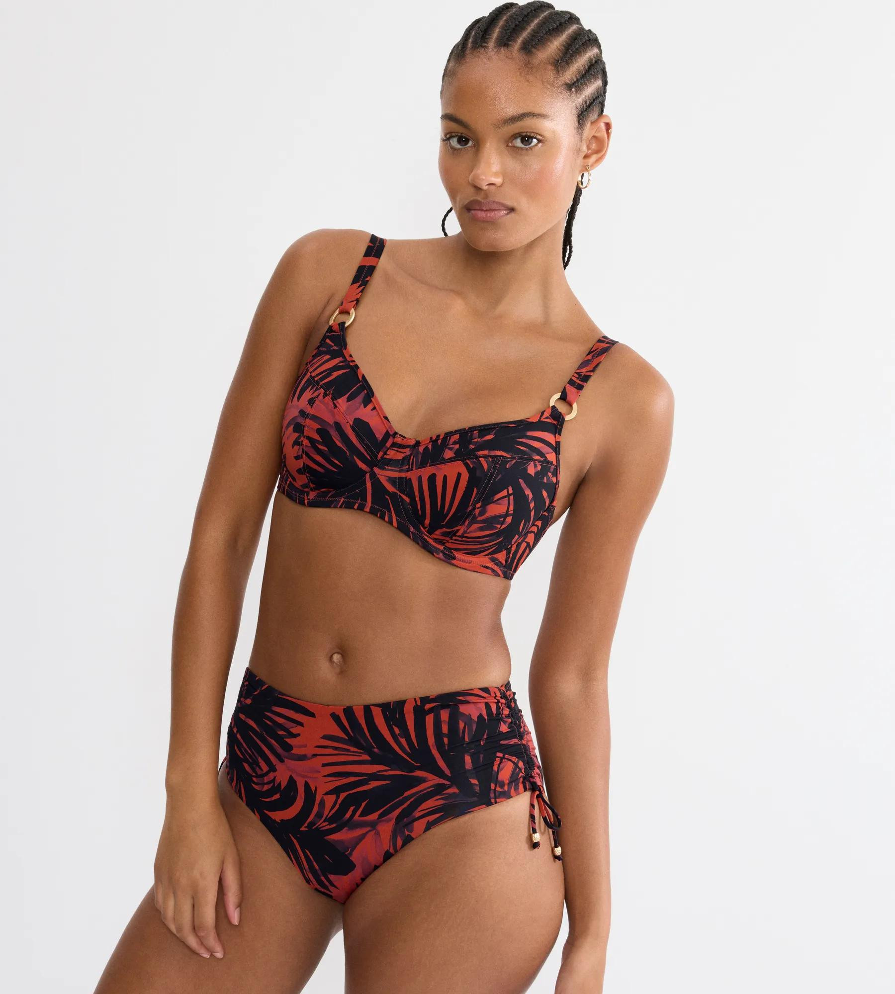 SUMMER PALM - Minimizer plavkový top s kosticemi Triumph BROWN 42E