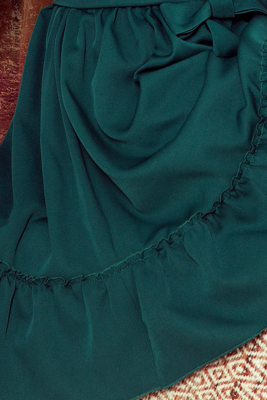 Zelené dámské šaty s volánky model 7789104 XL - numoco