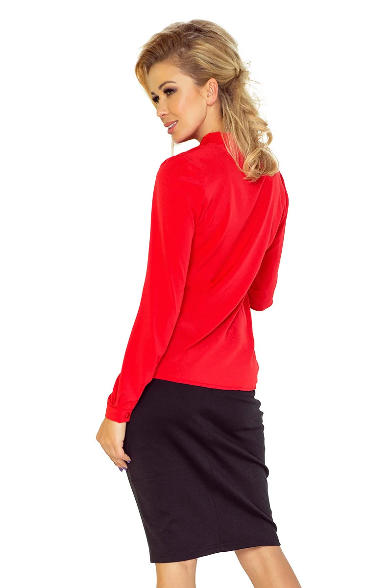 Červená halenka s vázáním model 4977194 XL (obrázek 5)