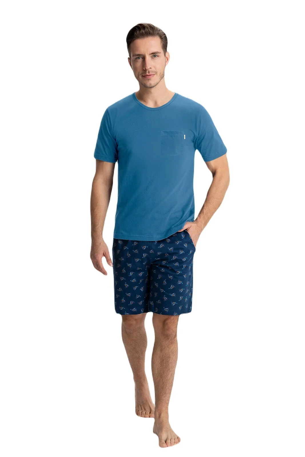 Pánske pyžamo Luna 807 M-2XL tmavě modrá XL