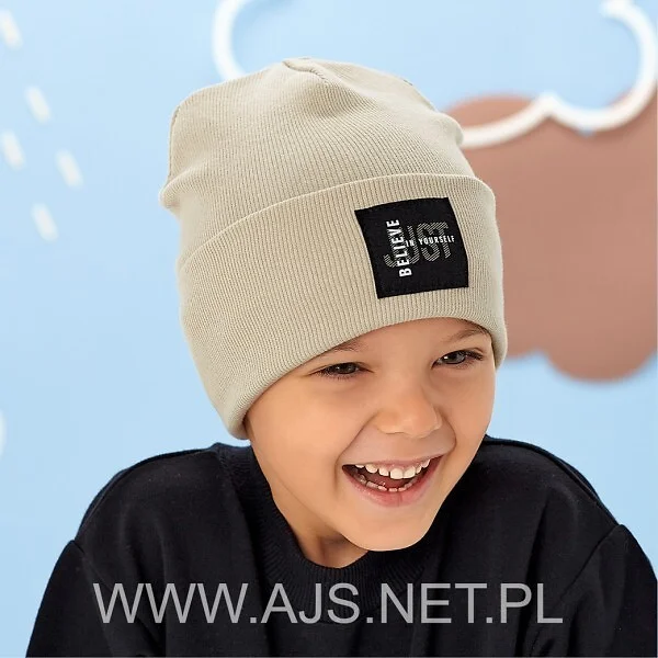 Detská čiapka AJS 50-126 černá 48-50 cm