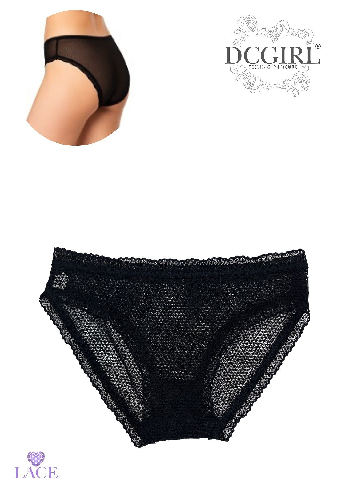 DC Dievčenské nohavičky 26758 A'2 S-L Černá M