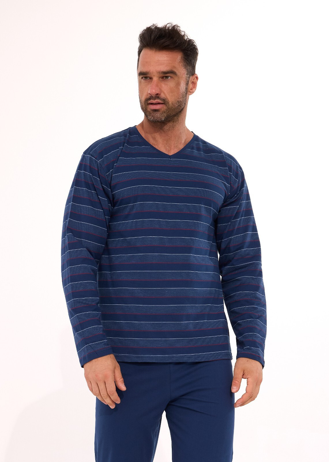 Cornette Various pyžamo 139/47 dlouhé/r S-2XL pánské tmavě modrá XL (obrázek 4)