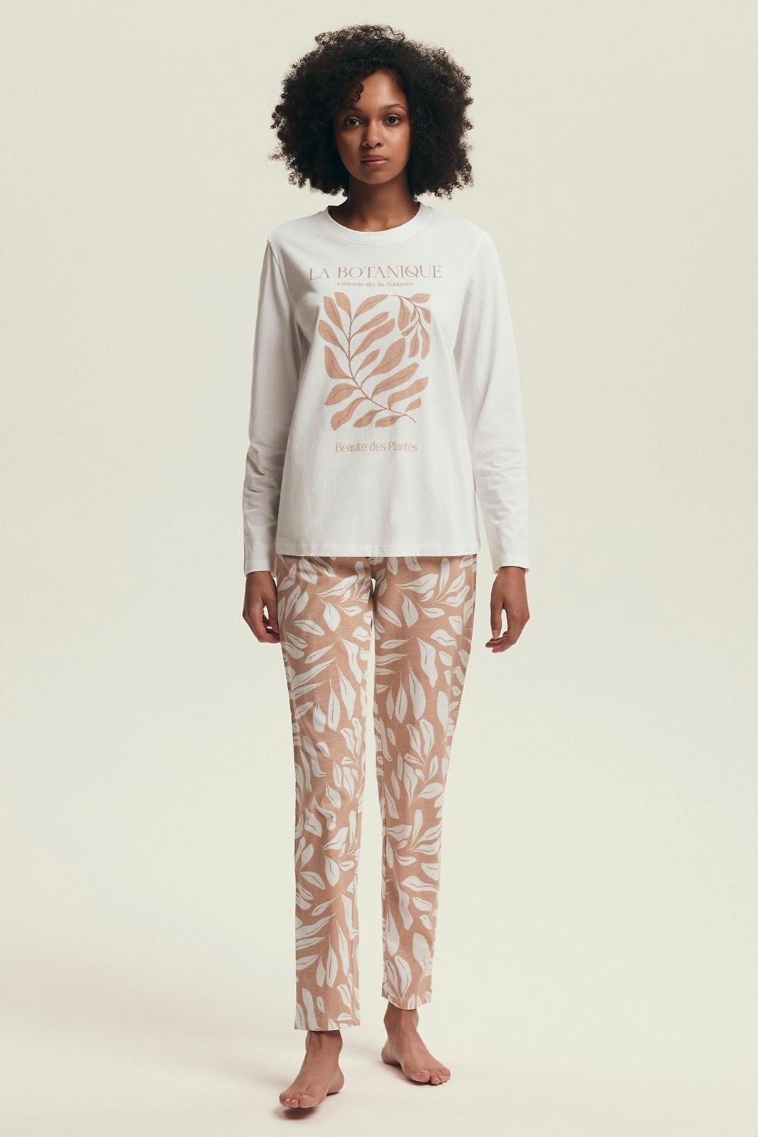 Henderson Dámské pyžamo 43689 Dextra délka/r S-3XL krém M