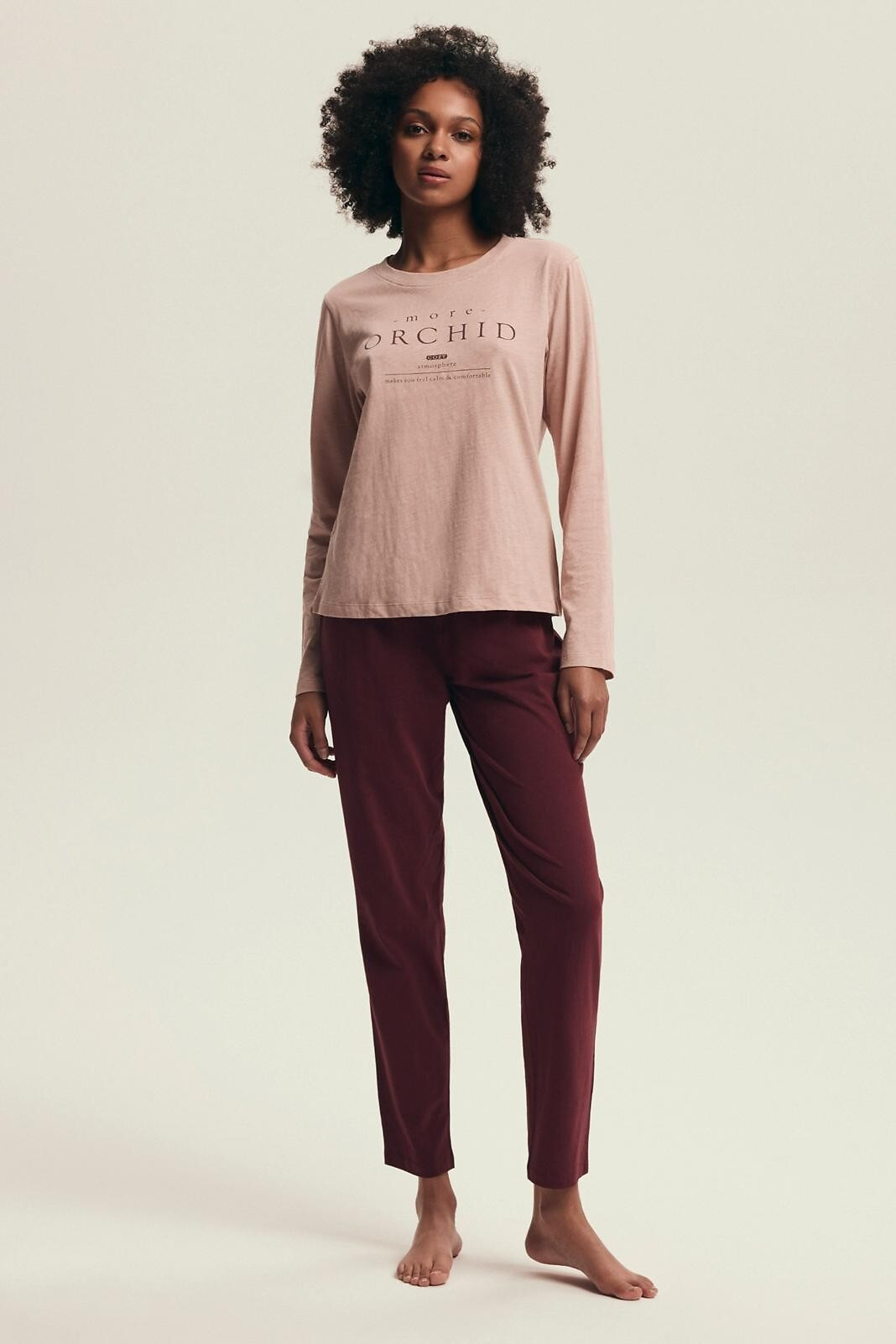 Henderson Dámske pyžamo 43733 Dorla dĺžka/r S-2XL ORCHID L