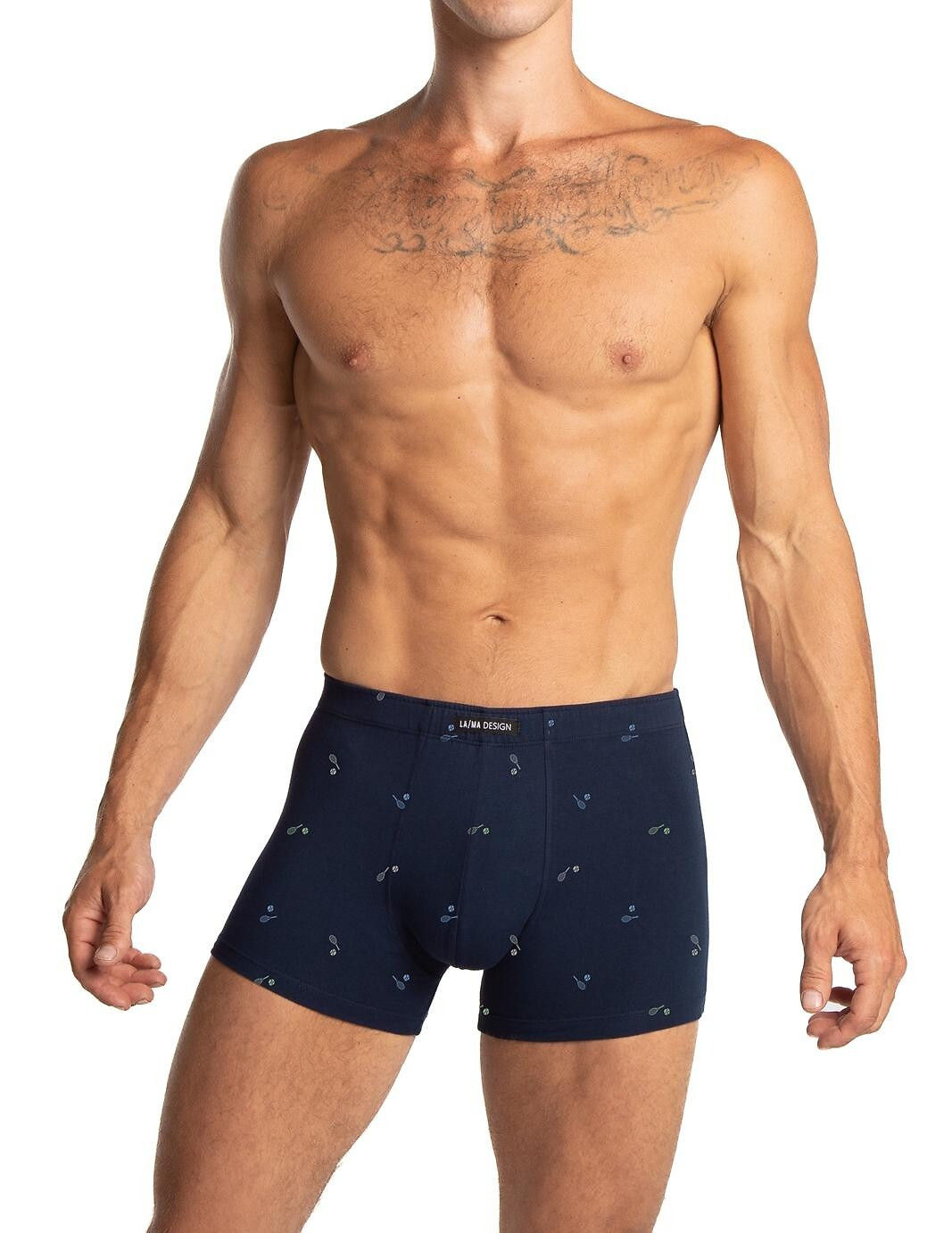 Lama boxerky M-1074 SZ A'2 M-2XL černo-zelená XXL