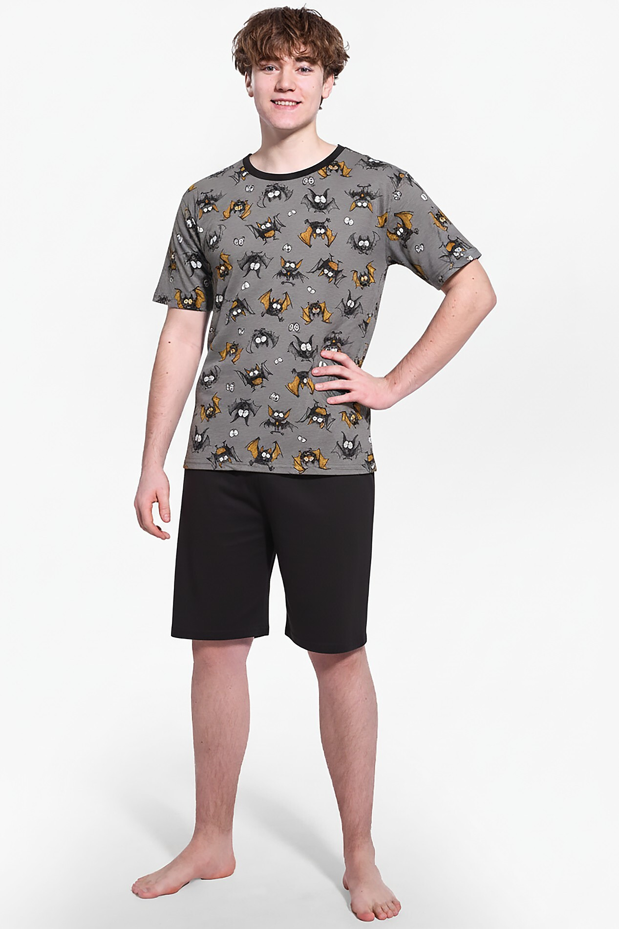 Pyžamo Cornette F&Y 133/53 Bat kr/r 164-188 šedá 188/L