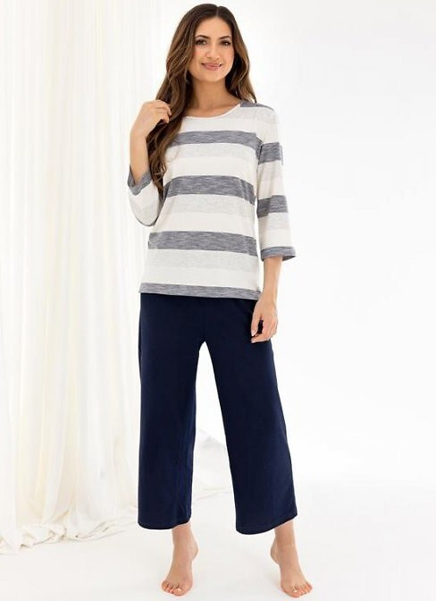 Dámske pyžamo Regina 719 3/4 2XL Z25/26 tmavě modrá XXL Dámske pyžamo Regina 719 3/4 2XL Z25/26 tmavě modrá XXL