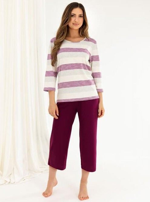 Regina 719 3/4 S-XL Z25/26 dámske pyžamo tmavě modrá XL Regina 719 3/4 S-XL Z25/26 dámske pyžamo tmavě modrá XL