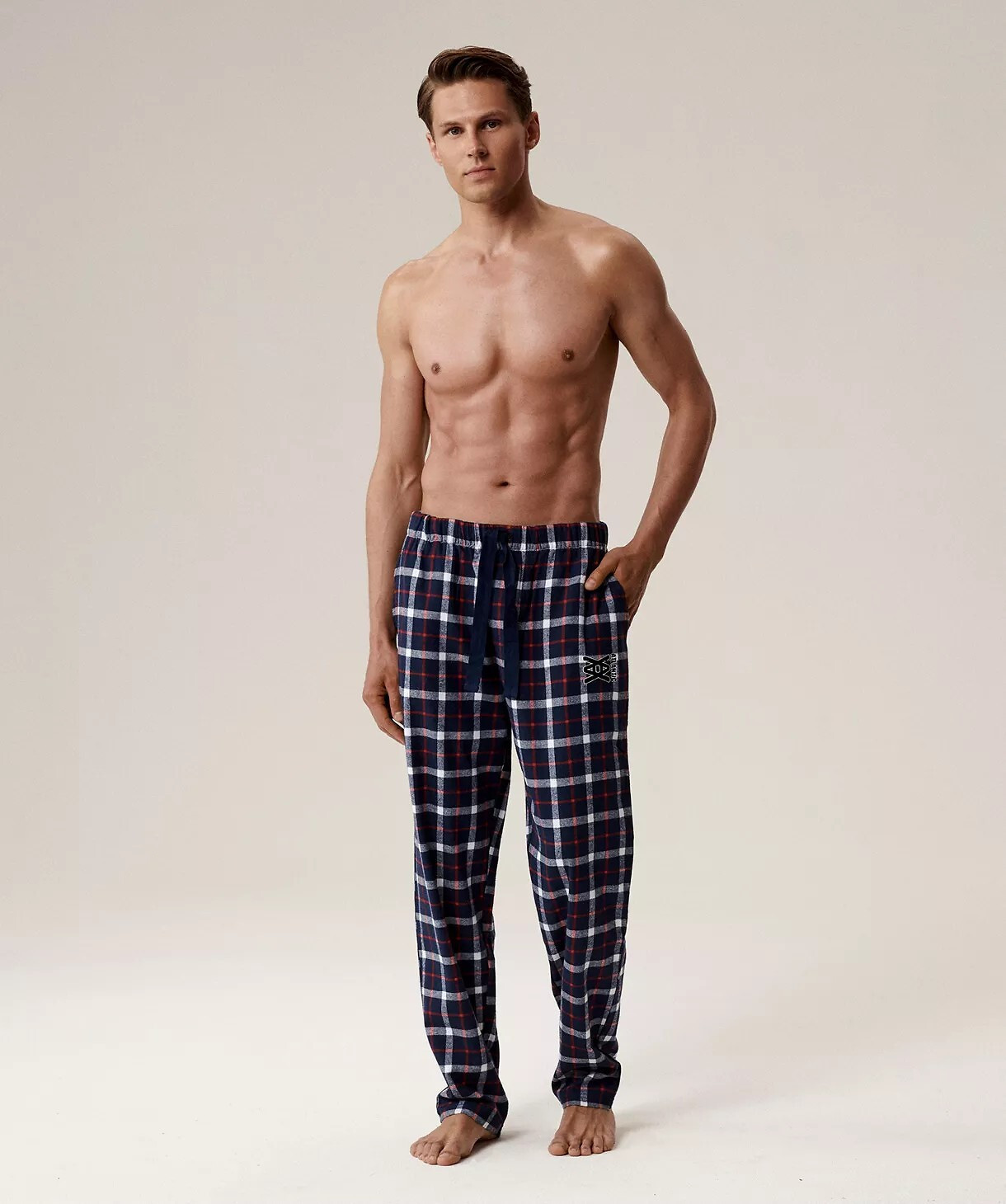 Pyžamové nohavice Atlantic NMB-045 S-2XL tmavě modrá M