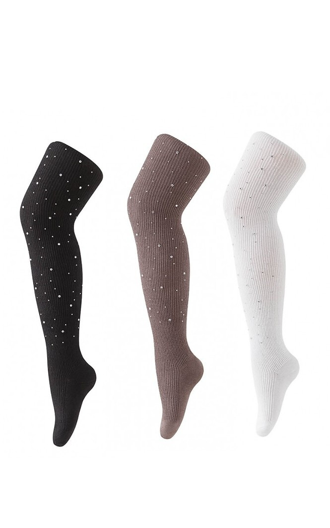 Pančuchy Be Snazzy RA-56 s kryštálmi 104-140 bílá 116-128