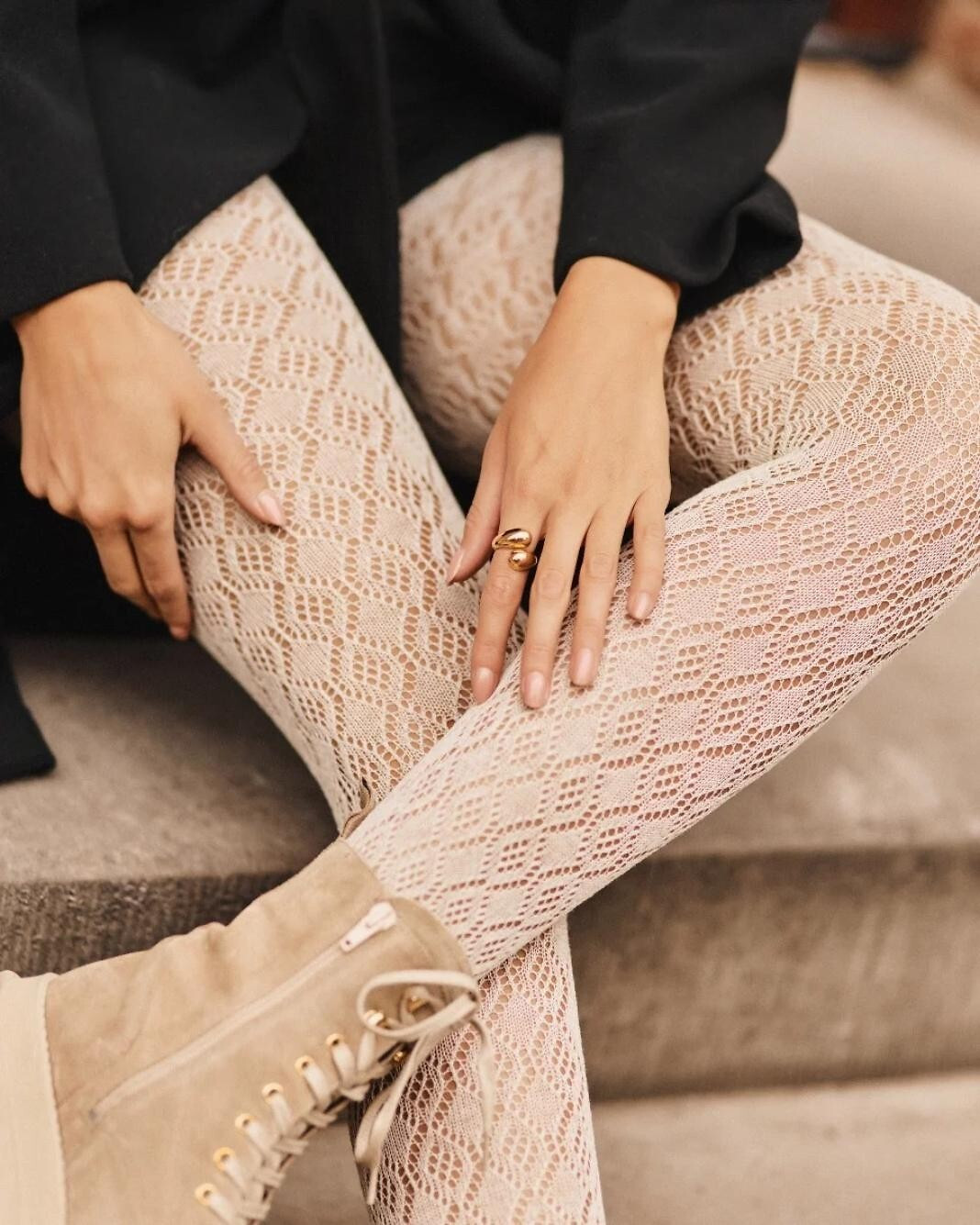 Gabriella 103 Prírodné pančuchy Cashmir 2-4 150 den latte 3-M