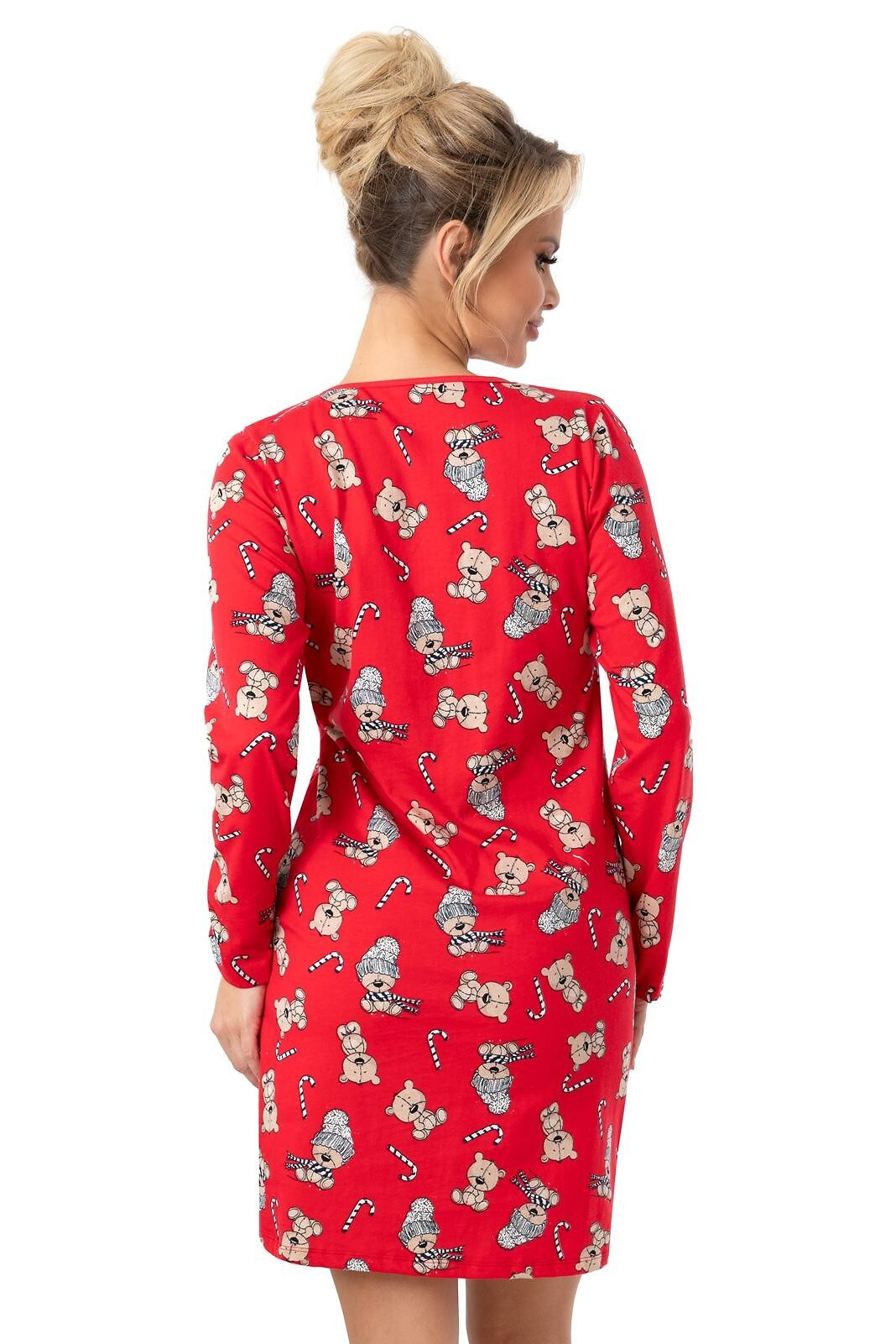 Košile Donna Bear long/r S-2XL Červená L (obrázek 3)