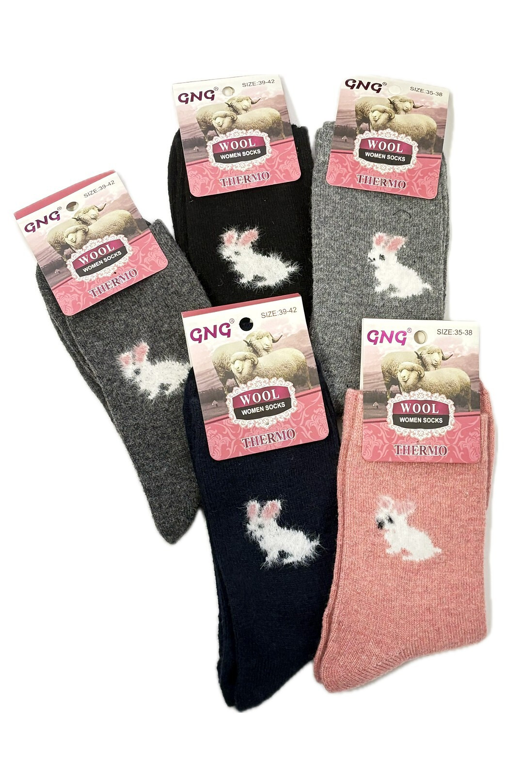 WiK GNG 002 Angora Dámske ponožky 332 35-42 Černá 39-42