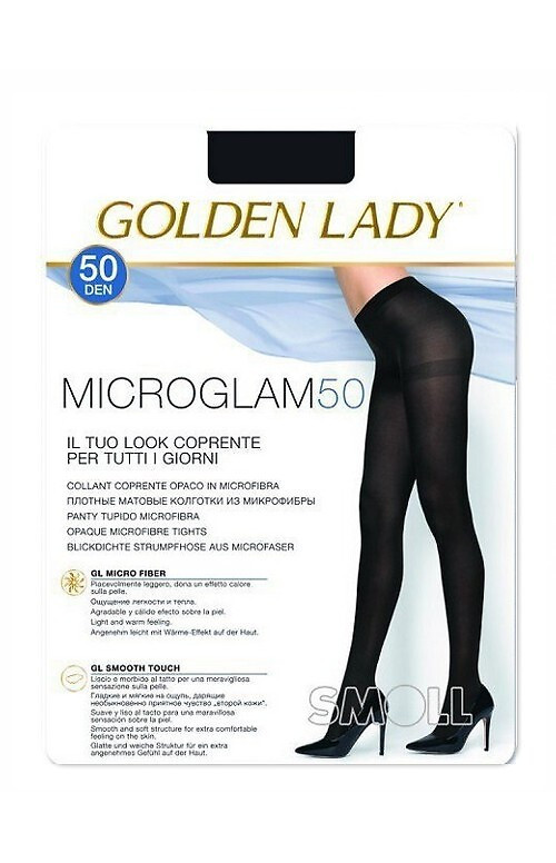 Pančuchy Golden Lady Microglam 50 den 2-5 nero 5-XL