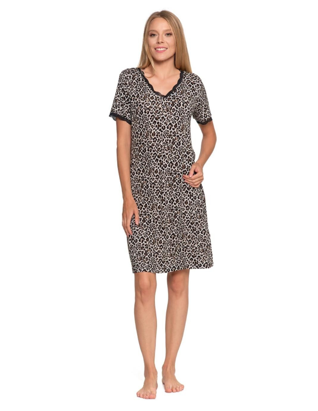 Noční košile Moraj PDK2700-008 Barva: Hnědá, Velikost: 2XL