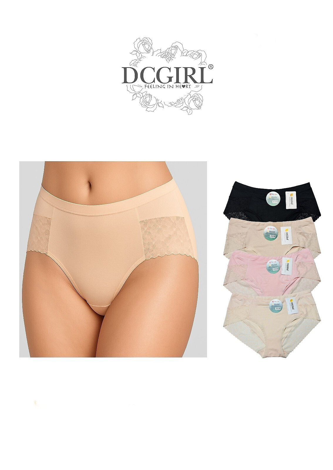 DC Girl nohavičky 27079 A'2 M-2XL směs barev XXL