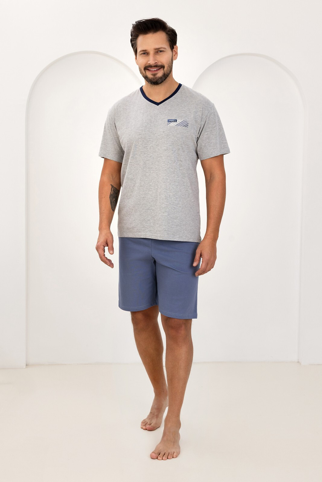 Regina 504 cr/r XXL W26 pánske pyžamo Modrá XXL