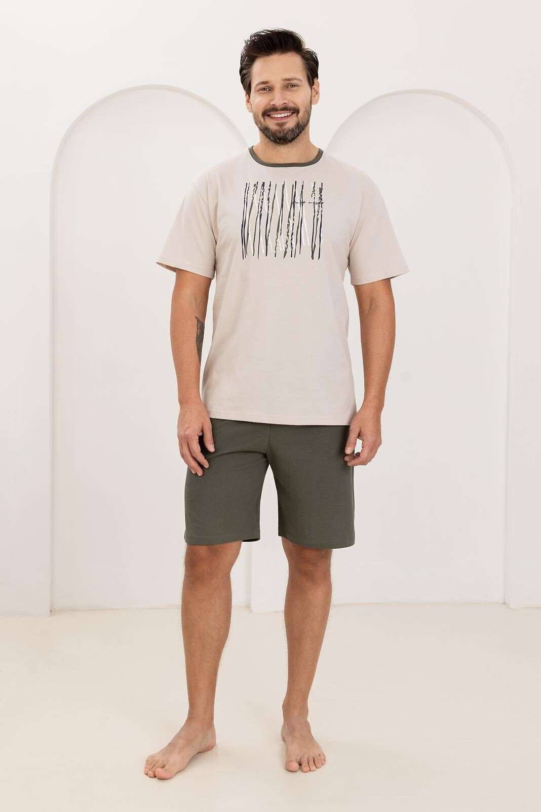 Pyžamo Regina 500 cr/r 2XL-3XL W26 pánské Béžová XXL