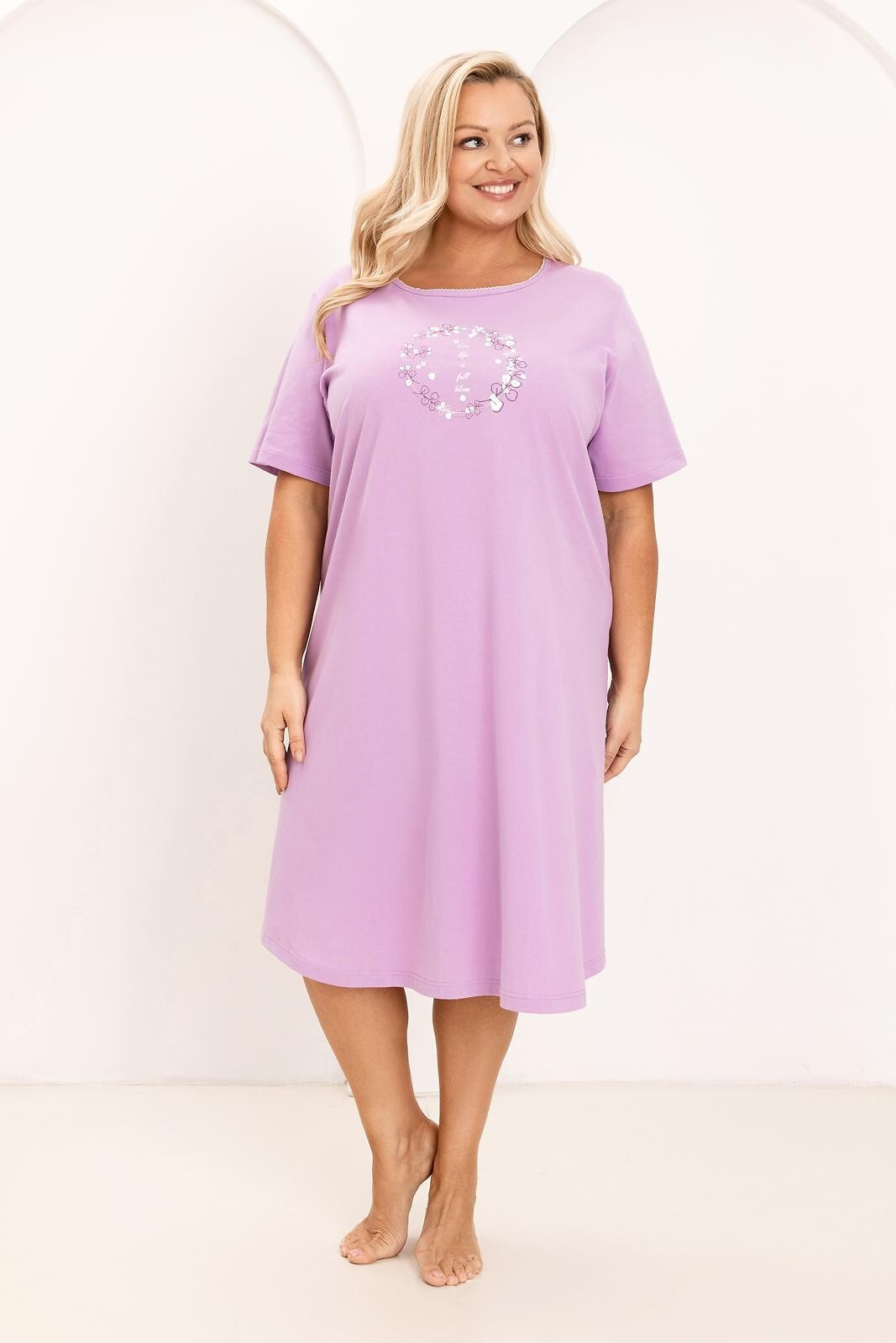 Levně Dámská košile Regina 176 cr/r 2XL-4XL W26 fialová 4XL