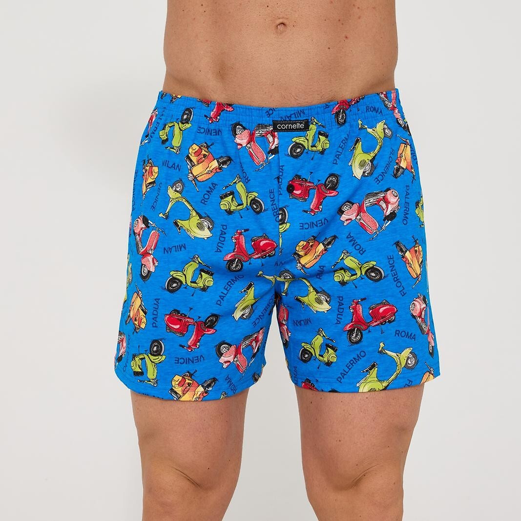 Boxerky Cornette Classic 011/185 Vespa 3XL-5XL Modrá 5XL