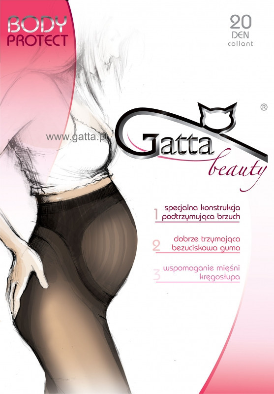 Dámske pančuchové nohavice Gatta Body Protect 20 den nero / čierna 2-S