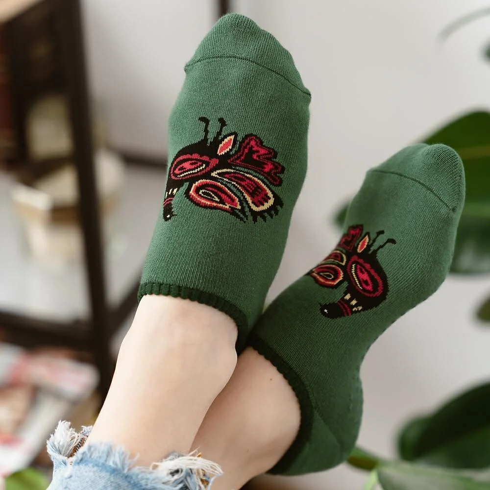 Dámske ponožky Steven Frotte ABS Folk art.132 Ruda 35-37