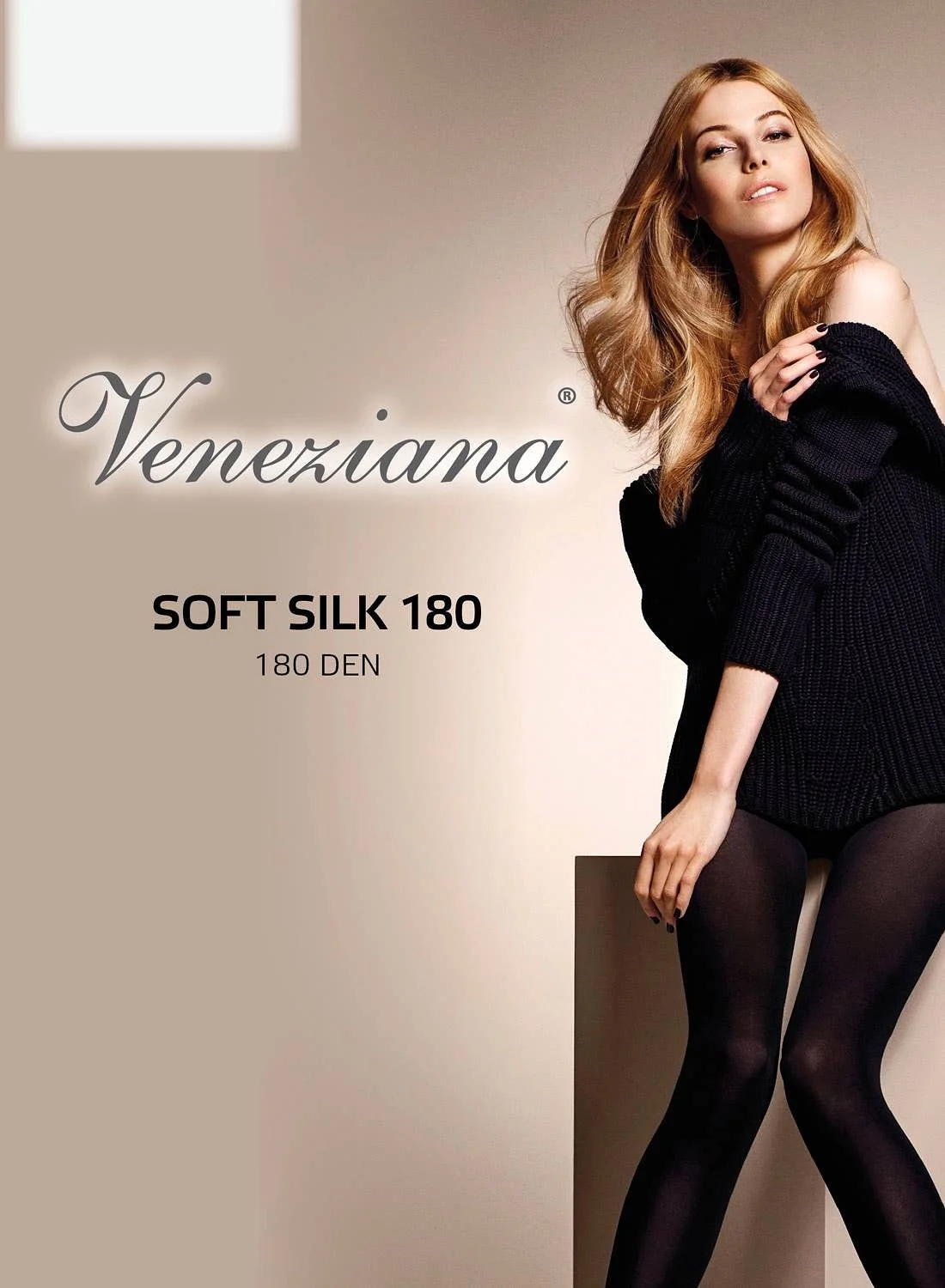 Dámske pančuchové nohavice Veneziana Soft Silk 180 deň nero/černá 2-S