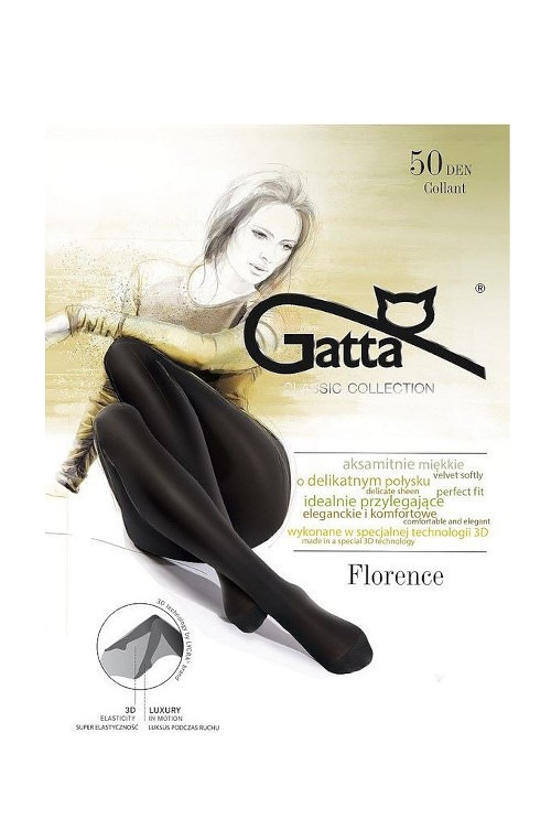 Dámské punčochové kalhoty Gatta Florence 50 den nero/černá 3-M