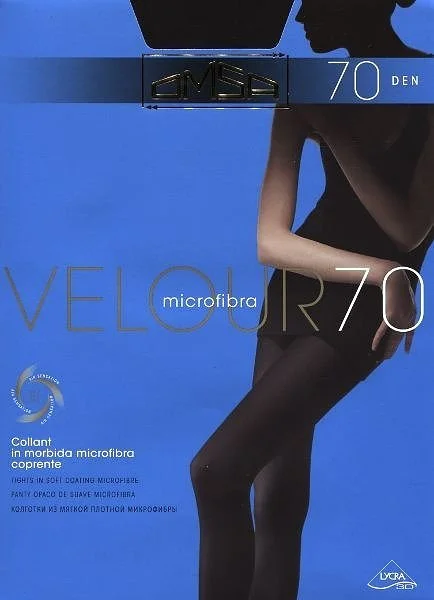 Dámské punčochové kalhoty Omsa Velour 70 den 5-XL nero/černá 5-XL (obrázek 3)